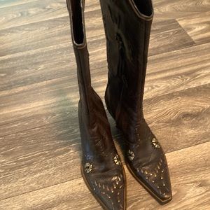 BCBGirls Bronze Cowboy Boots 7B